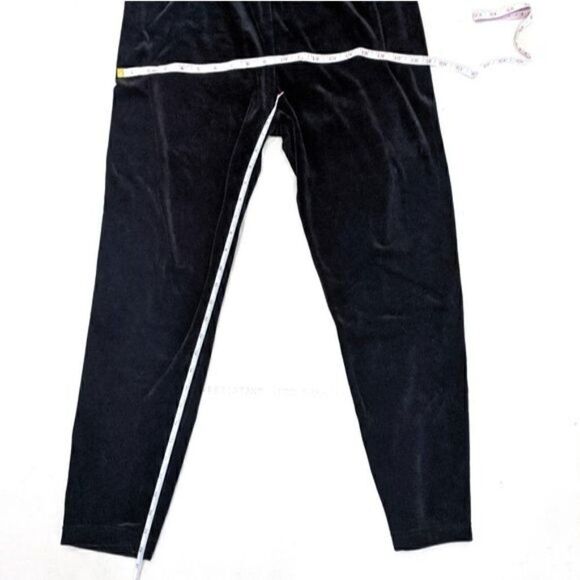 Diane Von Furstenberg Vintage 80s Black Velour Joggers - Picture 7 of 7